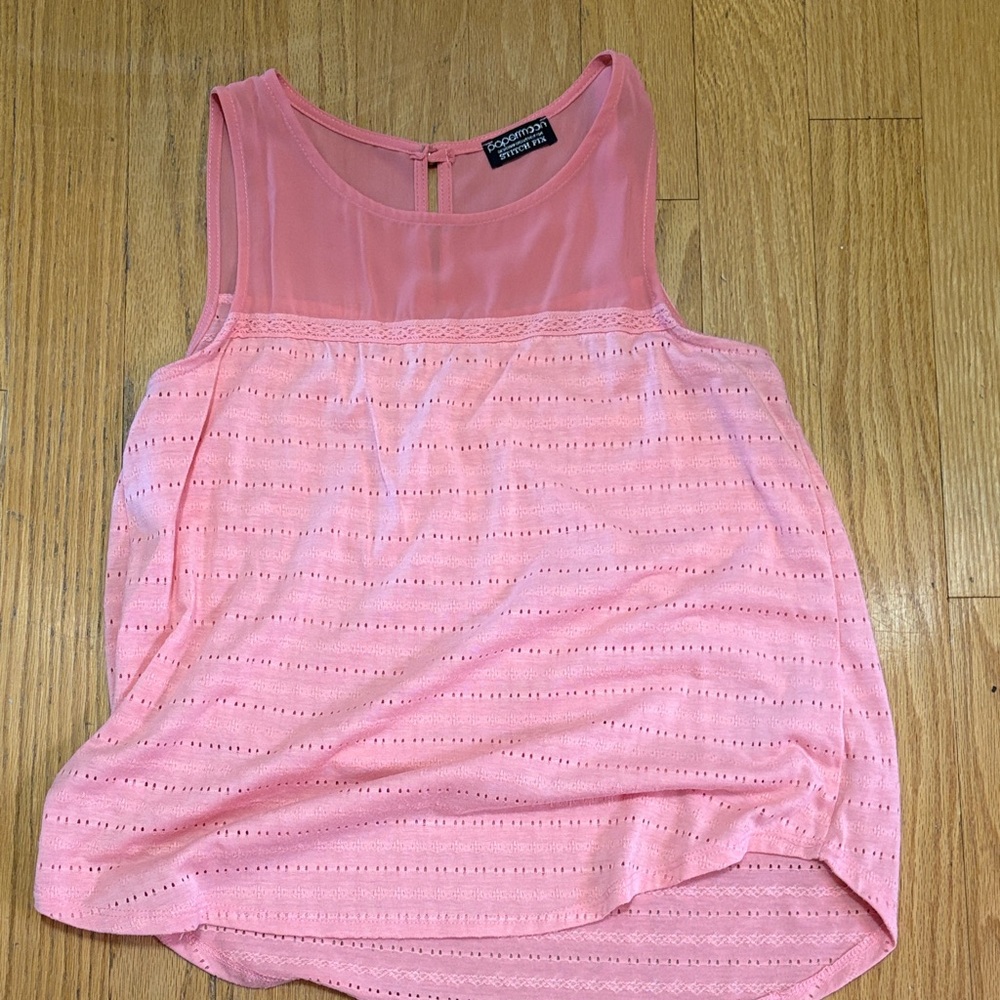 Papermoon Light Pink Eyelet Tank Top